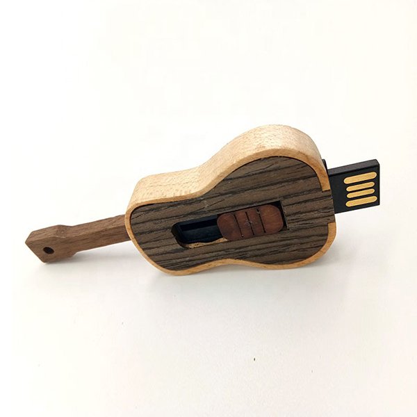 吉他樂器造型木製隨身碟_3
